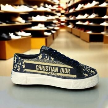 Dior Canvas Low Sneakers (Black)