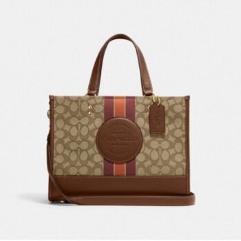 Coach Dempsey Carryall Signature Jacquard Bag With DoubleBox DustBag SlingBelt Bill