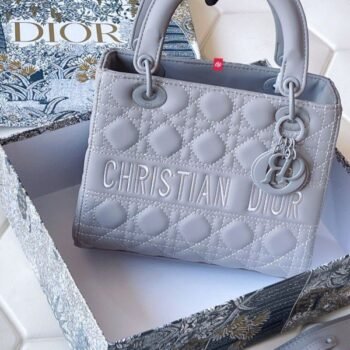 Christian Dior D Lite Cannage Ultra Matte Handbag With Box DustBag SlingBelt