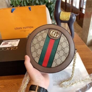 GUCCI GG ROUND HANDBAG WITH OG BOX AND DUST BAG PREMIUM QUALITY