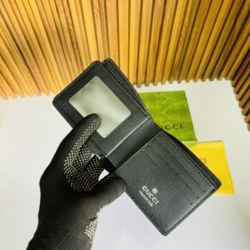 132 GUCC_I FULL BLACK PRINTED PREMIUM QUALITY WALLET WITH BOX