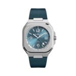 Bell Ross BR 05 GMT Sky Blue Rubber Strap