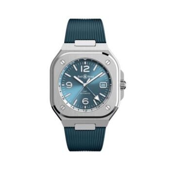 Bell Ross BR 05 GMT Sky Blue Rubber Strap