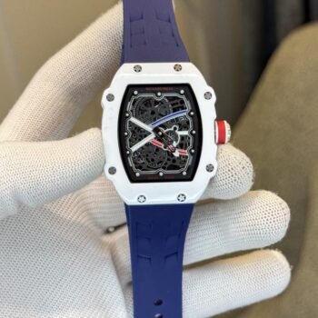RICHARD MILLE RM 02 SILICON STRAP WHITE BLUE