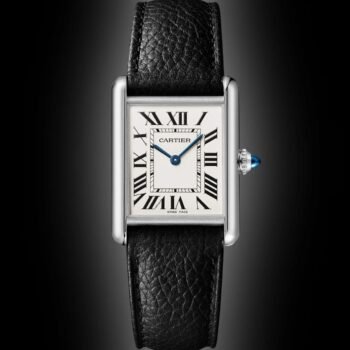 Cartier Tank Must Medium Black Leather Belt