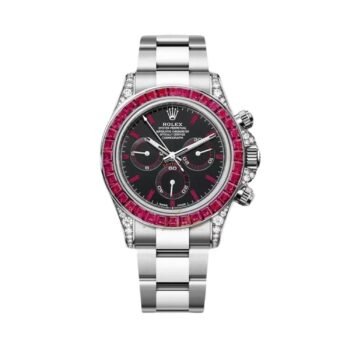 ROLEX Daytona Black Dial Ruby Bezel YZ