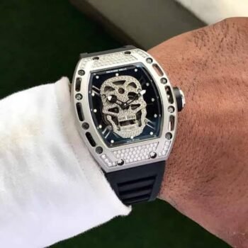 Richard Mille RM052 Factory Set Diamonds Silver Black