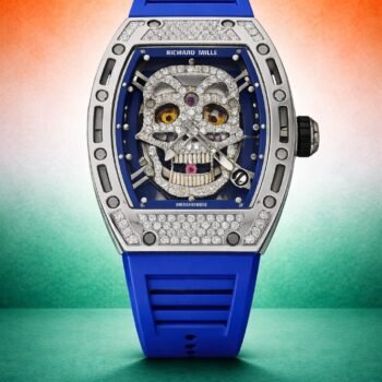 Richard Mille RM052 Factory Set Diamonds Silver Blue