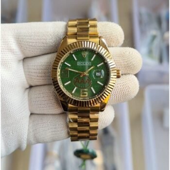 Rolex Oyster Perpetual Date Just Gold Green