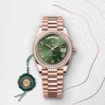 Rolex DayDate EverRose Gold Green Diamond Automatic