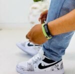 Branded Retro 1 Low Monochrome Splatter White Black