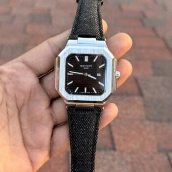 PATEK PHILIPPE CUBE SILVER BLACK QUARTZ