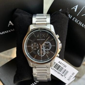 Armani Exchange Gunmetal Silver Black