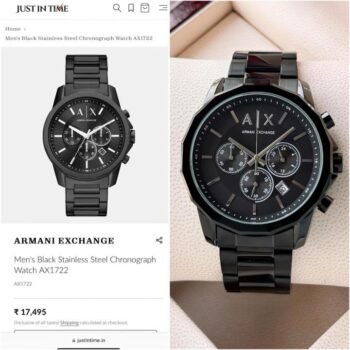Armani Exchange Gunmetal BLACK