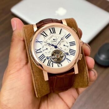 CARTIER BALLOON LEATHER AUTOMATIC