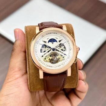 CARTIER BALLOON LEATHER AUTOMATIC