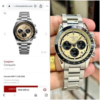 Longines Conquest Chronograph Silver-Yellow