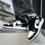 Branded Aj 1 Mid Carbon Fiber Black White For Mens
