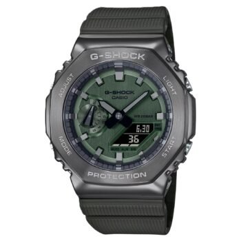 G-shock Gm 2100 Stainless Steel Green Strap Watch