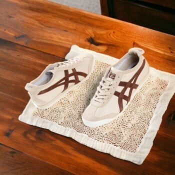 Branded Tiger Sneakers Mexico 66 Cream Coffee