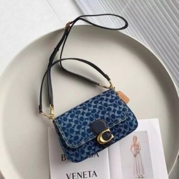 Coach Soft Tabby Shoulder Bag In Signature Denim With OG Box Dust Bag (Denim-66130)(LB)