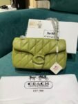 Coach Soft Green Tabby 26 Quilted Medium Leather Shoulder Bag With OG Box & Dust Bag (CP-150-Green)(LB)