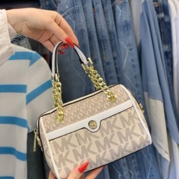 Michael Kors Blair Boston With OG Box & Dust Bag (22312 Beige White)