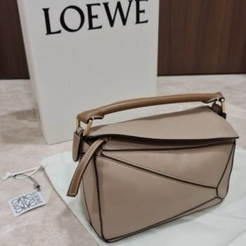 Loewe Puzzle Small Shoulder Bag With OG Box & Dust Bag (8627 Khaki)(LB)