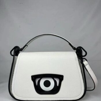Karl Lagerfeld x Darcel Disappoints Print Crossbody Bag White With OG Box & Dust Bag (KB032 White)(LB)
