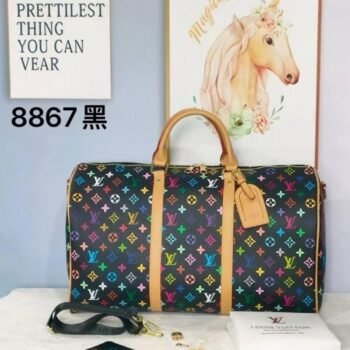 Louis Vuitton Keepall Bandoulire 50 LV Multicolor Duffle With Dust Bag (8867)(LB)
