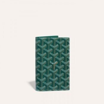 Goyard Grenelle Passport Holder Cover With OG Box & Dust Bag (804 Green)(LB)