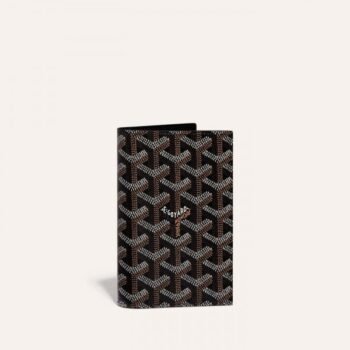 Goyard Grenelle Passport Holder Cover With OG Box & Dust Bag (804 Black)(LB)