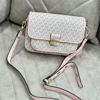 Michael Kors Bradshaw Cross Body Bag With OG Box (22001-Beige_Pink)(LB)