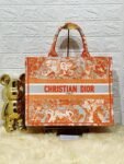 Christian Dior Book Tote With OG Box & Dust Bag & Scarf (Orange Tiger-M929 36Cm)(LB)