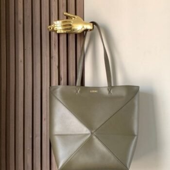 Loewe Limited Edition Puzzle Fold Tote Bag With OG Box & Dust Bag (Green - 699) (BSB)