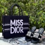 Miss Dior Book Tote With OG Box & Dust Bag & Scarf (Black-1027)(BSB)