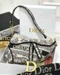 Dior Saddle Black Toile de Jouy Embroidery With OG Box & Dust Bag (Black_Tiger-129)(BSB)