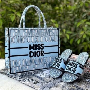 Miss Dior Book Tote With OG Box & Dust Bag & Scarf (Blue-1032)(BSB)