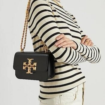 Tory Burch Eleanor Premium Quality Shoulder Bag With OG Box & Dust Bag (Black - 257)(BSB)