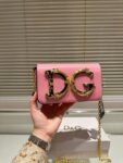 Dolce & Gabbana D&G Nappa Leather Shoulder Bag WIth OG Box & Dust
Bag (Pink-990)(BSB)