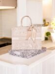 Dior Book Tote Cream Toile De Jouy With OG Box & Dust Bag & Scarf (Cream_Tiger-842)(BSB)