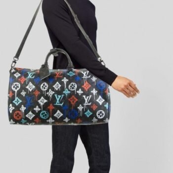 Louis Vuitton Keepall Bandoulire Duffle 50 LV Graffiti Multicolor With Dust Bag (2023_10)(LB)
