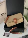 Coach Morgan 27 Shoulder Bag With OG Box & Dust Bag (5710_Apricot_Khakhi)(LB)