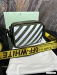 Off White Binder Nylon Small Crossbody With OG Box & Dust Bag & 07 Army Green Yellow(LB)