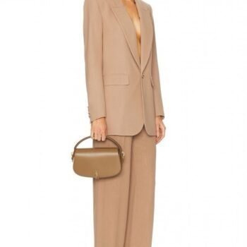 YSL Saint Laurent Voltaire Leather Shoulder Bag With OG Box & Dust Bag (Y168 Brown)(LB)