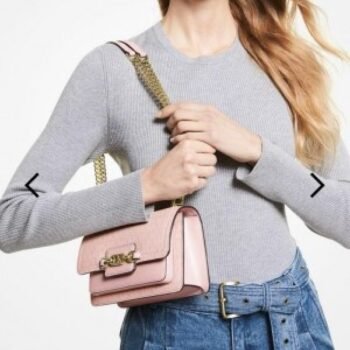 Michael Kors MK Heather Shoulder Bag With OG Box & Dust Bag (22301_Pink)(LB)