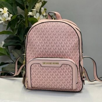 Michael Kors Double Zipper Backpack With Dust Bag (22M07-Pink)(LB)