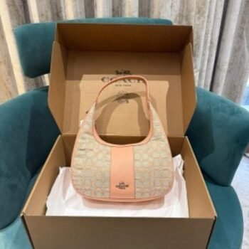 Coach Carmen Shoulder Bag With OG Box Dust Bag-6812-14 Light Pink Cloth(LB)