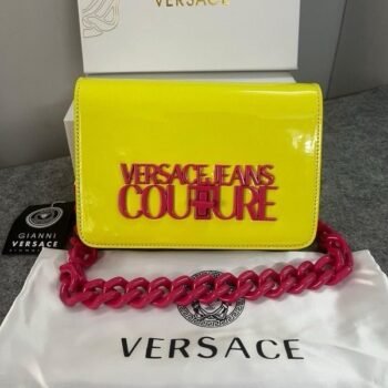 Versace Jeans Counture Structure Sling Bag With OG Box & Dust Bag (AV630 Neon Green)(LB)