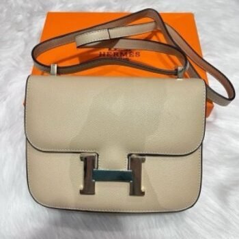 Hermes Constance Slim Epsom Vert With OG Box & Dust Bag (KG-19_Apricot)(LB)